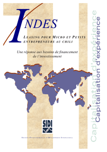 INDES, leasing pour micro et petits entrepreneurs au Chili