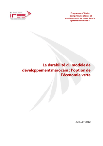 La durabilité du modèle de développement marocain : l`option de l