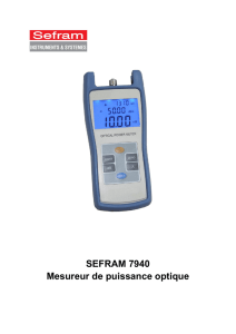 SEFRAM 7940 Mesureur de puissance optique