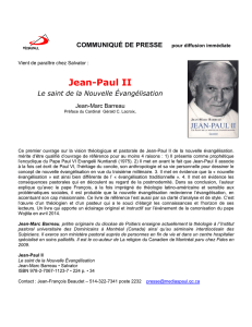Jean-Paul II Le saint de la Nouvelle Évangélisation