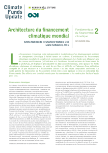 Architecture du financement climatique mondial