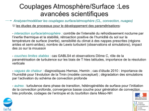Couplages Atmosphère/Surface :Les avancées scientifiques