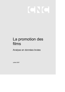 CNC – La promotion des films Juillet 2007