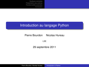 Introduction au langage Python