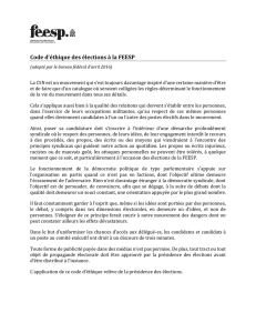 PARTICIPATION AU CONGRÈS ET IDENTIFICATION - FEESP-CSN