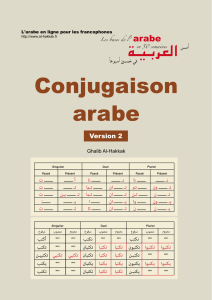Conjugaison arabe - Arabe en ligne pour les francophones