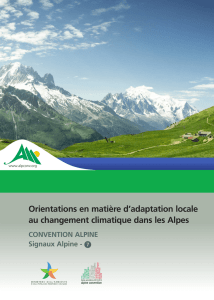 Orientations en matière d`adaptation locale au changement