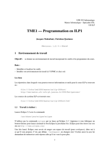 TME1 — Programmation en ILP1 - Master informatique