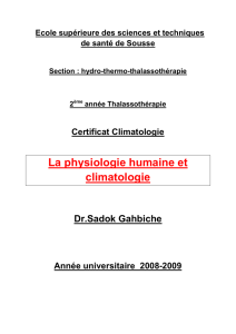 Physiologie humaine et climato