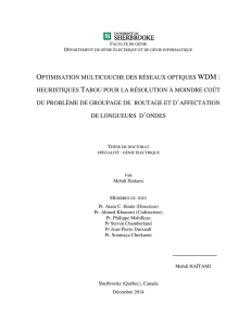 optimisation multicouche heuristiques tabou pour l du problème de