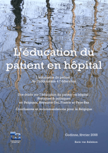 L`éducation du patient en hôpital