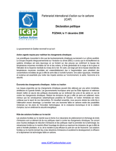 Partenariat international d`action sur le carbone (ICAP)