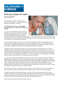Le Figaro 8 juin 2012 - Petits pas et langue des cygnes