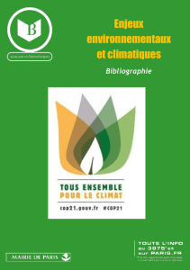 Bibliographie Enjeux environnementaux et