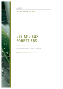 LES MILIEUX FORESTIERS