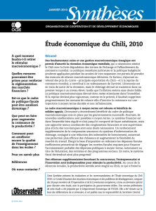 Étude économique du Chili, 2010