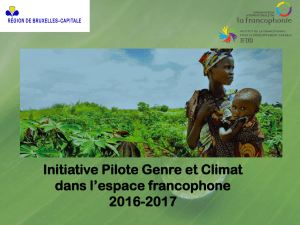 Initiative Femmes et Climat Dans L espace francophone 2016-2017