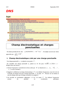 Champ électrostatique et charges ponctuelles