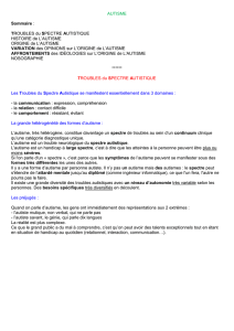 consulter le document Autisme