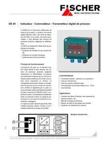 DE 45 Indicateur - Commutateur - Transmetteur digital de