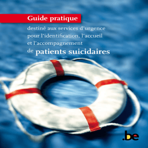 de patients suicidaires - Centre de référence info