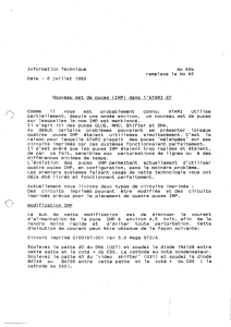Information Technique Date : 6 juillet 1990 No 65b remplace le No