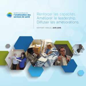 2015-16 Rapport Annuel - Canadian Foundation for Healthcare