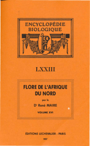 Volume 16 flore Afrique du Nord 1987