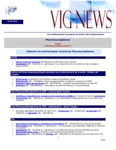 VIG-NEWS du 05/05/2010 - Federal Agency for Medicines and
