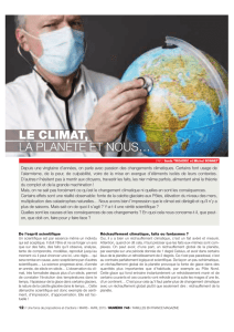 LE CLIMAT, LA PLANÈTE ET NOUS…