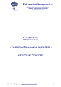 Compte-rendu « Regards critiques sur le capitalisme » par Christian