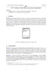 TP : Actions, Undo/Redo, nouveaux composants 1 Actions 2 Undo