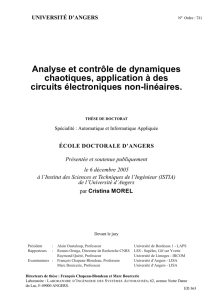 Etude de dynamiques non linéaires chaotiques et leurs applications