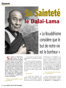 Sa Sainteté le Dalaï-Lama - Les Cahiers de la Bio