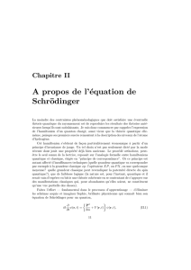 A propos de l`équation de Schrödinger