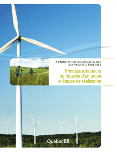 La participation des municipalités aux projets d`éoliennes