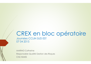 CREX en bloc opératoire - CClin Sud-Est