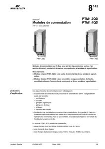 8143 Modules de commutation PTM1.2QD PTM1.4QD