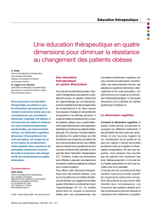 Une éducation thérapeutique en quatre dimensions pour diminuer