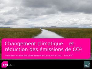 Changement climatique et réduction des émissions de CO²