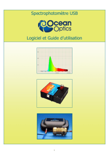 Spectrophotomètre USB Logiciel et Guide d`utilisation
