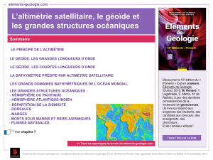 L`altimétrie satellitaire, le géoïde et les grandes structures
