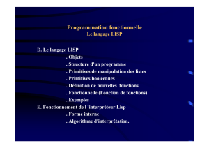 Le langage LISP Interpréteur