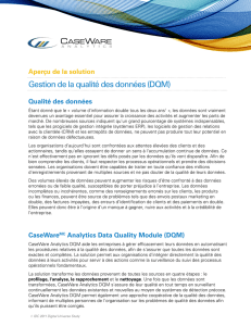 Gestion de la qualité des données (DQM)
