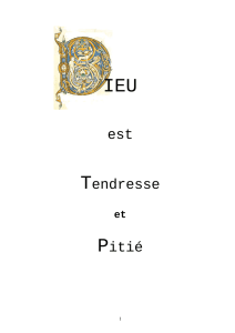 DIEU est Tendresse et Pitié - Paroisse Saint Philibert et Saint