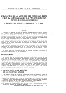 utilisation de la methode des mineraux tests pour la