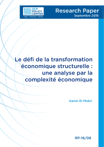 Le défi de la transformation économique structurelle