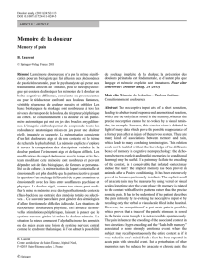 Mémoire de la douleur