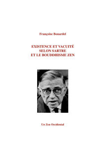 Existence et vacuité selon Sartre et le bouddhisme Zen