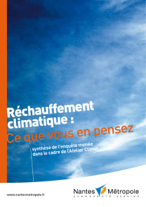 Ce que vous en pensez Réchauffement climatique